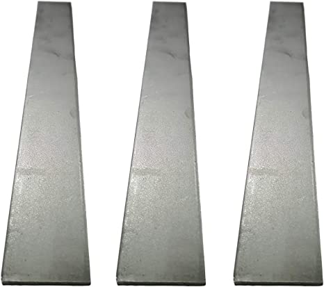 Photo 1 of AbbottoKaylan Knife Blade Steel Knife Blanks- High Carbon Annealed, 1095 Knife Making Billets,1.57 Inch x 12 Inch x 0.16 Inch, 3 Pack
