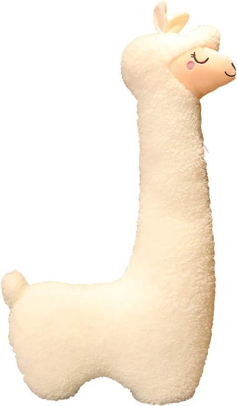 Photo 1 of  Llama Body Pillow 51 Inches, Giant Alpaca Plush Long Body Pillow, Fluffy Alpaca Stuffed Animal, Cuddly Alpaca Plush Pillow Christmas Birthday Gift for Adults Kids Girls Boys (White)