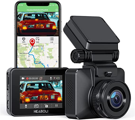 Photo 1 of Heaboli 4K Dash Cam with WiFi, GPS and Speed, Front Dash Camera for Cars with Super Night Vision, 24-Hour Parking Monitor,Loop Recording,170° Wide Angle,Support APP
