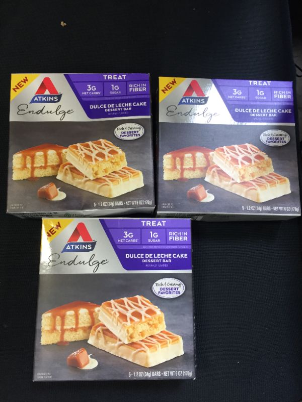 Photo 2 of Atkins Endulge Treat Dulce De Leche Cake Dessert Bar, 5 Count (3 BOXES, BEST BY JAN 27 2022)
