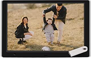 Photo 1 of WayGoal 10 Inch Digital Photo Frame with 16GB USB Flash Drive, 1920 x 1080 Full HD IPS Screen, Motion Sensor Electronic Photo Frame, 1080P Video via SD Card, with Remote Control (Black)
