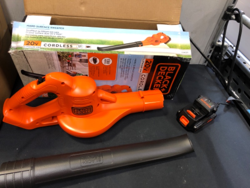Photo 2 of Black+Decker LSW221 Cordless Sweeper + 20-Volt Battery Pack