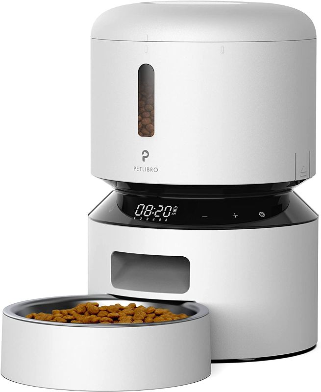 Photo 1 of Automatic Cat Feeder, Pet Dry Food Dispenser Triple Preservation with Stainless Steel Bowl & Twist Lock Lid, Up to 50 Portions 6 Meals Per Day, Granary for Small/Medium Pets