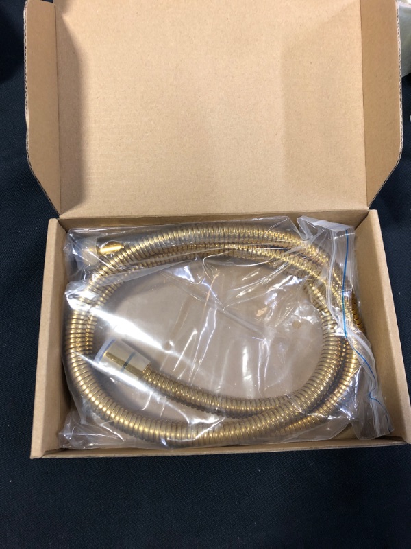 Photo 2 of CIENCIA 2m(78-Inch) Anti-kink Flexible Gold Shower Hose Stainless Steel with Solid Brass Connector FHA019J