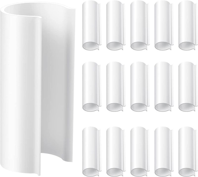 Photo 1 of 16 Pieces White Clamp for PVC Pipe Greenhouses, Row Covers, Shelters, Bird Protection, 2.4 Inches Long (for 1 Inch PVC Pipe)