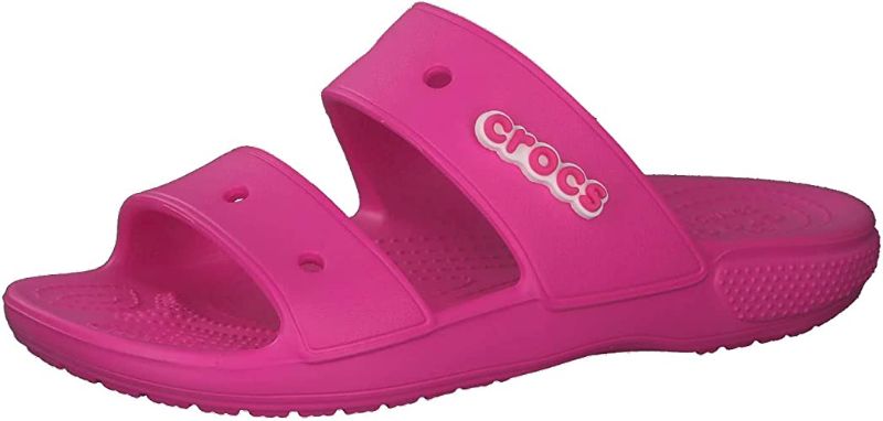 Photo 1 of Crocs Unisex-Adult Classic Two-Strap Slide Sandals. SIZE 7 WOMENS, 9 MEN 
