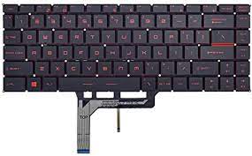 Photo 1 of Replacement Keyboard Compatible with MSI GS65 GS65VR P65 WP65 WS65 PS63 GF63 PS42 MS-16Q1 Series Laptop with Backlight Red
