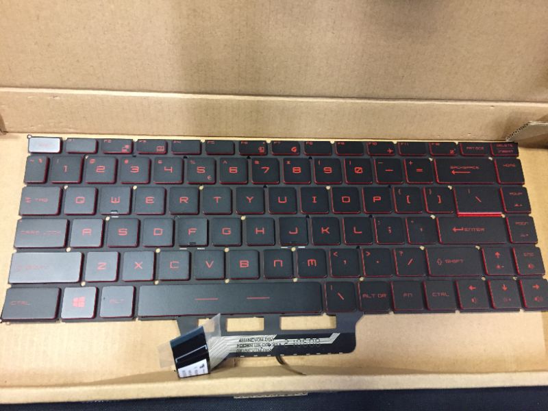Photo 2 of Replacement Keyboard Compatible with MSI GS65 GS65VR P65 WP65 WS65 PS63 GF63 PS42 MS-16Q1 Series Laptop with Backlight Red
