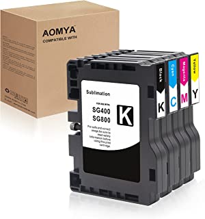Photo 1 of Aomya 4 Pack SG400 SG800 Sublimation Ink Cartridge Heat Transfer Compatible for Ricoh SG400 SG800 SG3100 3100SNW 3110 3110DN 3110DNW 3110SFNW 3110SNW 7100 7100DN 2100 21OON 2010L
