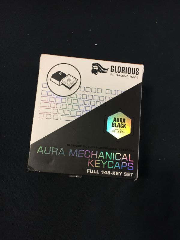 Photo 3 of Glorious Aura V2 (Black) - PBT Pudding Keycaps for Mechanical Keyboards - ANSI (US), ISO Compatible - Supports Full Size, TKL, 75%, 60% Layouts
