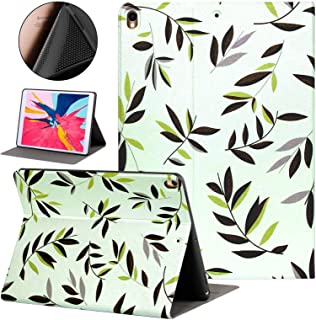 Photo 1 of YQMYXG iPad Air 3rd Gen 10.5" Case 2019, iPad Pro 10.5" Case 2017,Adjustable Multiple Angles Smart Cover with Auto Wake up/Sleep Feature Ultra Slim Lightweight Stand Case Cover(Leaves 02)
