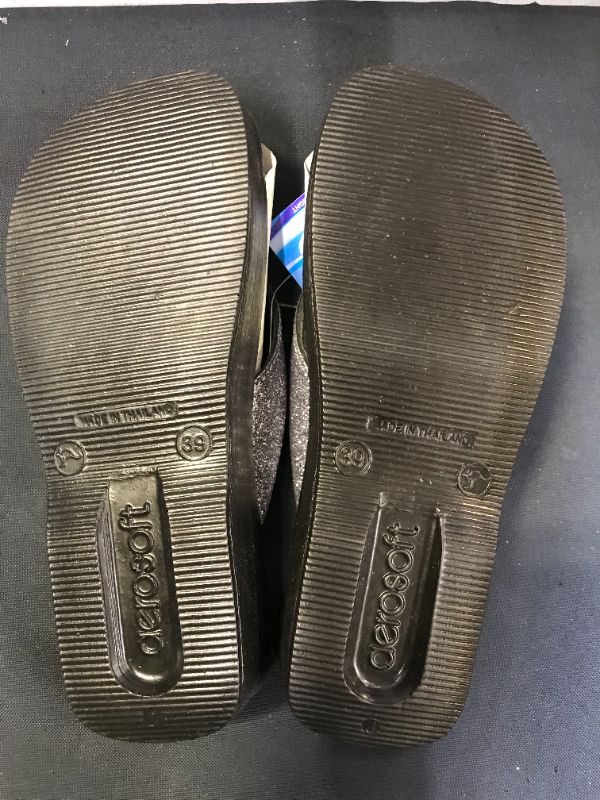 Photo 3 of Aerosoft Sandals Glitter Silver Black SIZE 7