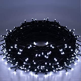 Photo 1 of 220 LED Christmas String Lights, 23m/75ft Waterproof 8 Modes Memory Function, Indoor/Outdoor Plug in Fairy Twinkle Lights End-to-End for Xmas Tree Halloween Thanksgiving Day Decorations - Cool White
