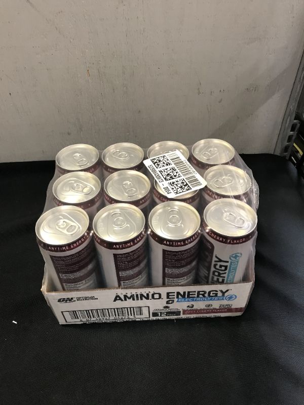 Photo 2 of AMINO ENERGY 12 PACK JUICY CHERRY FLAVOR (12 CANS) BEST BY MARCH 09 2023