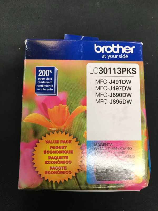 Photo 3 of Brother LC3011 Cyan/Magenta/Yellow Standard Yield Ink Cartridge, 3/Pack --- EXP 03/2024