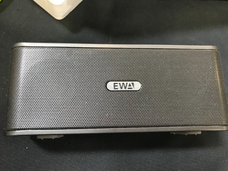 Photo 2 of EWA W300 Bluetooth Speaker with Loud Stereo Sound, Portable Speaker for Travel, 8+ Hour Playtime, Outdoor Party Wireless Speaker, Support TF Card (Gray)
