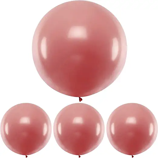 Photo 1 of 36 Inch Dusty Pink Balloons Giant Dusty Rose Latex Balloon Wedding Bridal Shower Boho Baby Shower Decorations 4 Count
