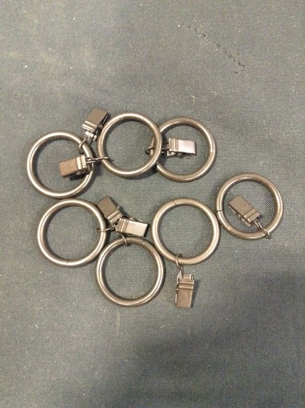 Photo 2 of Amazon Basics Curtain Rod Clip Rings for 1" Rod