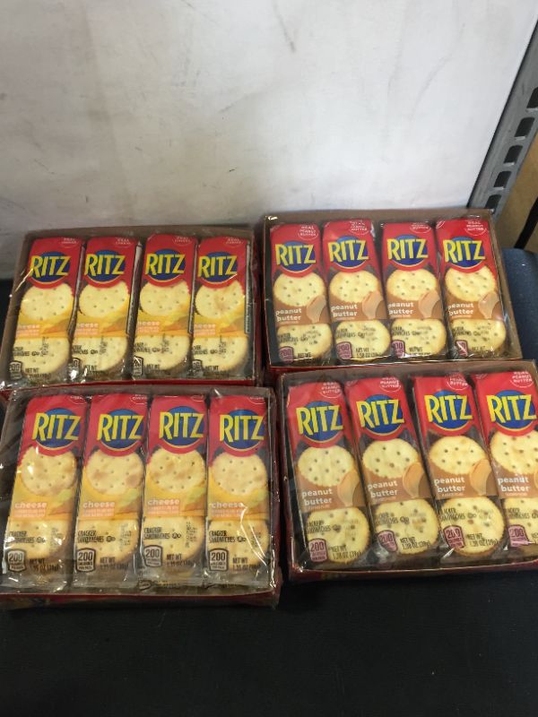 Photo 3 of 2 Ritz Cheese Cracker Sandwiches,2  Peanut Butter 8 bags - 8 Oz 
2 boxes of each EXP nov 16 2022
