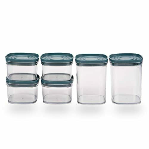 Photo 1 of Airtight Canister Food Grade Storage Container Jar With Vacuum Seal Lid Set Of 6
