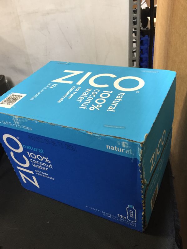 Photo 3 of Zico 100% Coconut Water Drink - 12 Pack, Natural Flavored - No Sugar Added, Gluten-Free - 500ml / 16.9 Fl Oz - Supports Hydration with Five Naturally Occurring Electrolytes - Not from Concentrate
exp aug 18 2022 (factory sealed)