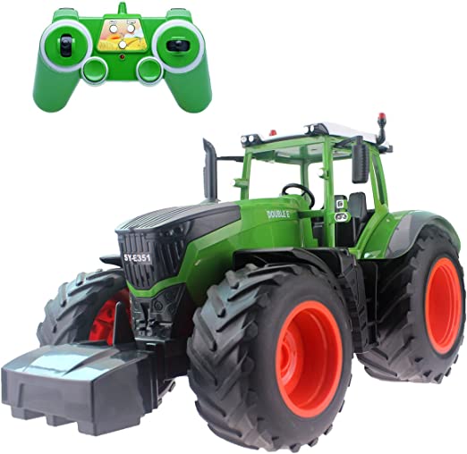 Photo 1 of Fistone RC Truck Farm Tractor 2.4G 1:16 High Simulation Scale Construction Vehicle Remote Control Toy with Lights and Sounds Kids Toy Hobby Model
