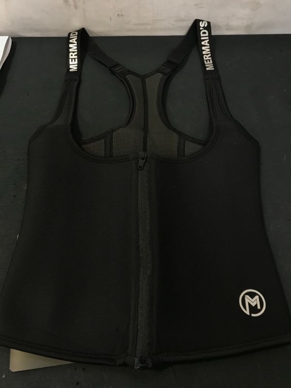 Photo 1 of MERMAID'S MYSTERY Women Waist Trainer Vest Slim Corset Neoprene Sauna Tank Top Zipper Body Shaper Shirt ---- SIZE XS 
