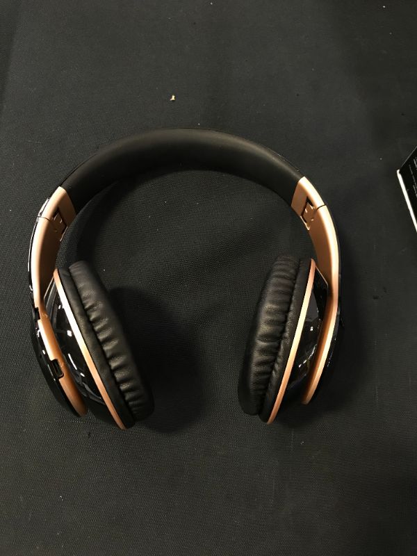 Photo 1 of 6S Wireless Bluetooth Headphones Over Ear, Hi-Fi Stereo Foldable Wireless Stereo Headsets Earbuds with Built-in Mic, Volume Control, FM for Phone/PC (Black & Gold) --- FULLY TESTED 
