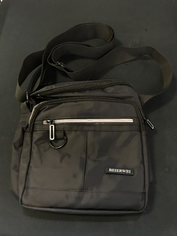 Photo 1 of Men's Small Messenger Bag Waterproof Shoulder Bag Casual Black Purse Handbag ...
