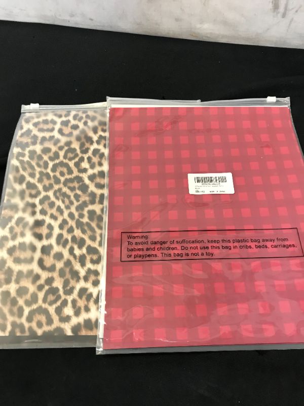 Photo 2 of 9 Sheets Christmas Transfer Vinyl Christmas Print Transfer Vinyl Assorted Iron-on HTV Sheets for T-Shirts Fabric Craft DIY Making, 12 x 10 Inch (Red and Black, Leopard, Solid Black) --- 2 PACKS 
