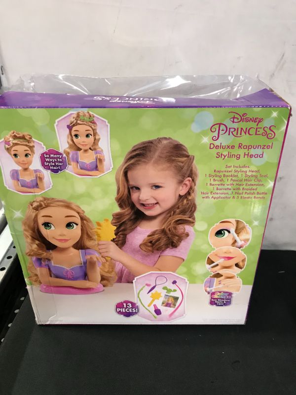 Photo 4 of Disney Princess Deluxe Rapunzel Styling Head, 13-pieces, Preschool Ages 3 up by Just Play ---- PACKAGING DAMAGED 