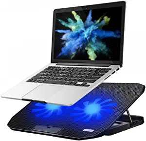 Photo 1 of KEROLFFU Laptop Cooling Pad 15.6 14 13 Inch (Big 2Fans 5.52 Inch, Double Sides Built-in USB Line, Back Feet Stand) Fit Apple Air / Pro / MacBook
