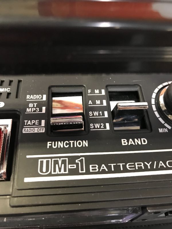 Photo 1 of QFX J-220BT ReRun X Cassette Player/Recorder Boombox 4-Band (AM, FM, SW1, SW2) Bluetooth Portable Recording Boombox with Dual 3” Speakers, Built-in Microphone, 3-Band Equalizer
