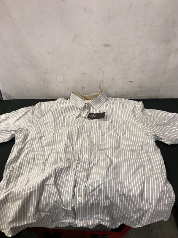 Photo 1 of dubinik button up cotton shirt vertical stripes size  2xl 