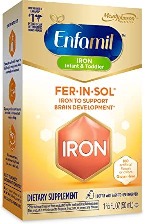 Photo 1 of Enfamil Fer-In-Sol Iron Supplement Drops for Infants & Toddlers, Supports Brain Development, 50 mL Dropper Bottle ---- EXP 02/2023
