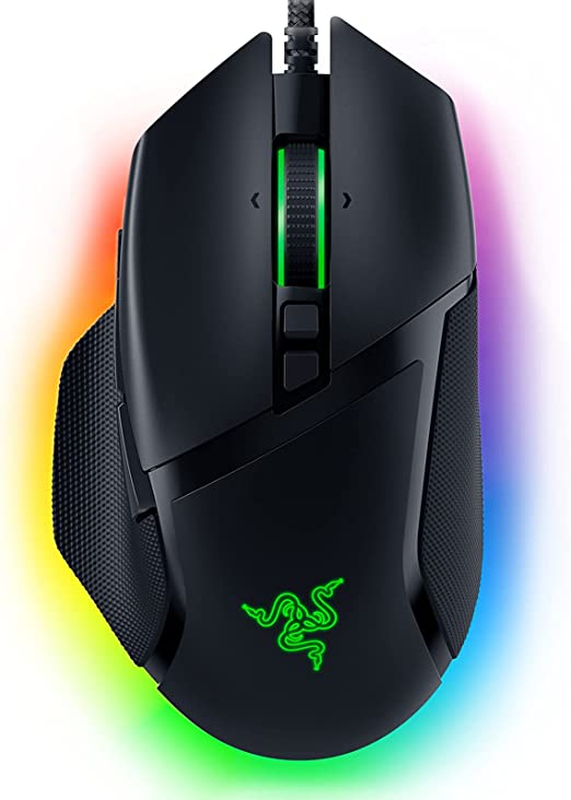 Photo 1 of Razer Basilisk V3 Customizable Ergonomic Gaming Mouse: Fastest Gaming Mouse Switch - Chroma RGB Lighting - 26K DPI Optical Sensor - 11 Programmable Buttons - HyperScroll Tilt Wheel - Classic Black
