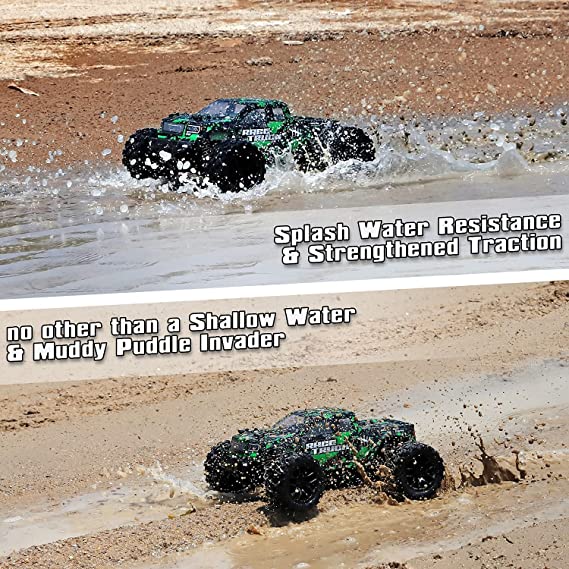 Photo 1 of HAIBOXING 1:18 Scale All Terrain RC Car 18859E, 36 KPH High Speed 4WD Electric Vehicle with 2.4 GHz Remote Control, 4X4 Waterproof Off-Road Truck with Two Rechargeable Batteries
