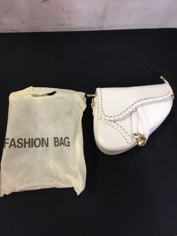 Photo 2 of Bags women's shoulder messenger bag woven armpit bag logo semicircle saddle bag
