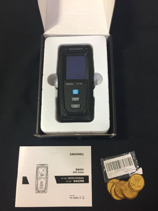 Photo 2 of ERICKHILL EMF Meter, Rechargeable Digital Electromagnetic Field Radiation Detector Hand-held Digital LCD EMF Detector, Great Tester for Home EMF Inspections, Office, Outdoor and Ghost Hunting
