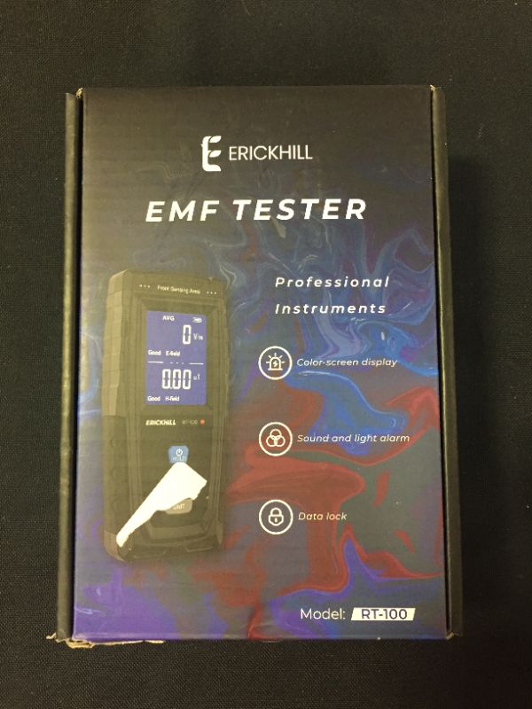 Photo 4 of ERICKHILL EMF Meter, Rechargeable Digital Electromagnetic Field Radiation Detector Hand-held Digital LCD EMF Detector, Great Tester for Home EMF Inspections, Office, Outdoor and Ghost Hunting
