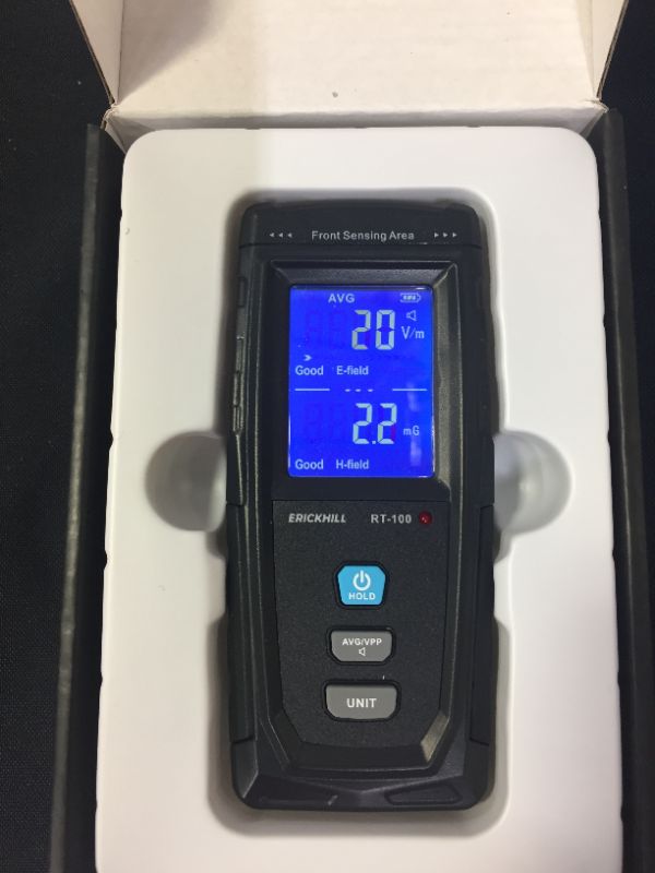 Photo 3 of ERICKHILL EMF Meter, Rechargeable Digital Electromagnetic Field Radiation Detector Hand-held Digital LCD EMF Detector, Great Tester for Home EMF Inspections, Office, Outdoor and Ghost Hunting
