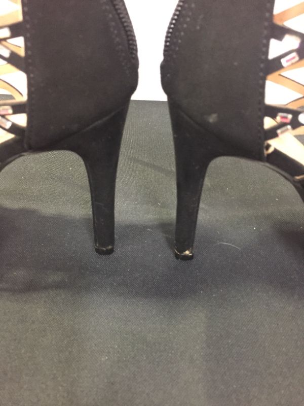 Photo 1 of DREAM PAIRS Women's Rhinestone Ankle Strap Open Toe Stiletto Heel Sandals Cutout Dress Pump Shoes
