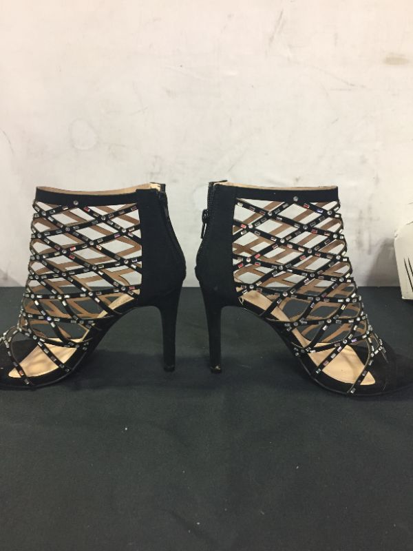 Photo 1 of DREAM PAIRS Women's Rhinestone Ankle Strap Open Toe Stiletto Heel Sandals Cutout Dress Pump Shoes
