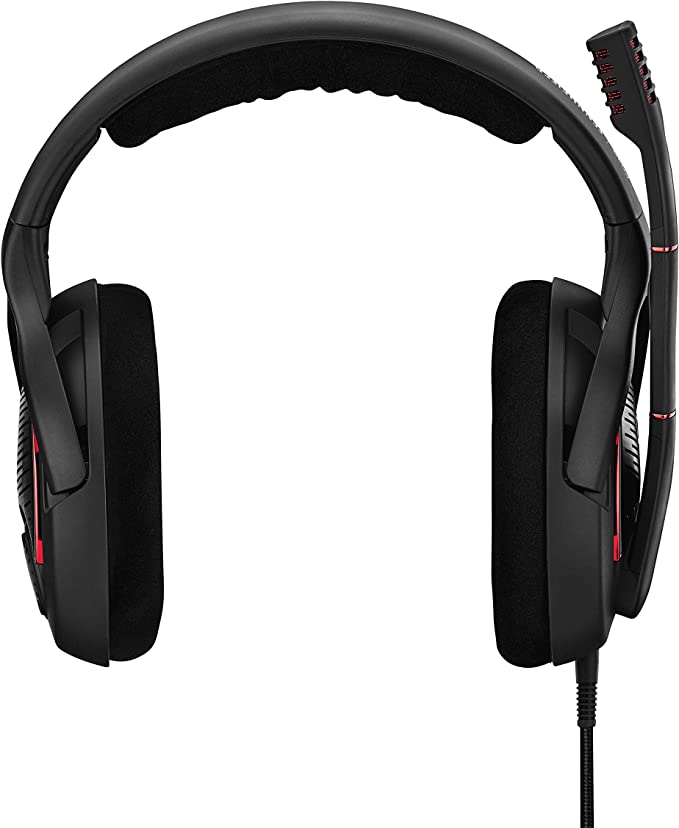 Photo 1 of EPOS I Sennheiser GAME ONE Gaming Headset, Open Acoustic, Noise-canceling mic, Flip-To-Mute, XXL plush velvet ear pads, compatible with PC, Mac, Xbox One, PS4, Nintendo Switch, and Smartphone - Black.
