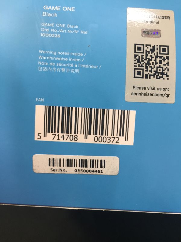 Photo 3 of EPOS I Sennheiser GAME ONE Gaming Headset, Open Acoustic, Noise-canceling mic, Flip-To-Mute, XXL plush velvet ear pads, compatible with PC, Mac, Xbox One, PS4, Nintendo Switch, and Smartphone - Black.
