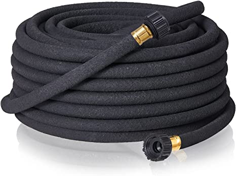 Photo 1 of Ansgery Soaker Hose for Garden Bed,Rubber Drip Irrigation Kit wit Connector Set,Heavy Duty 1/2 Diameter Interface Irrigation Hose ,Save 70% of Water,for Lawn Yard Landscaping(25FT)
