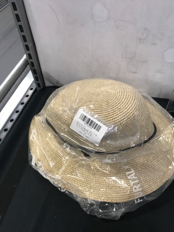 Photo 1 of FURTALK Womens Wide Brim Sun Hat with Wind Lanyard UPF Summer Straw Sun Hats for Women
