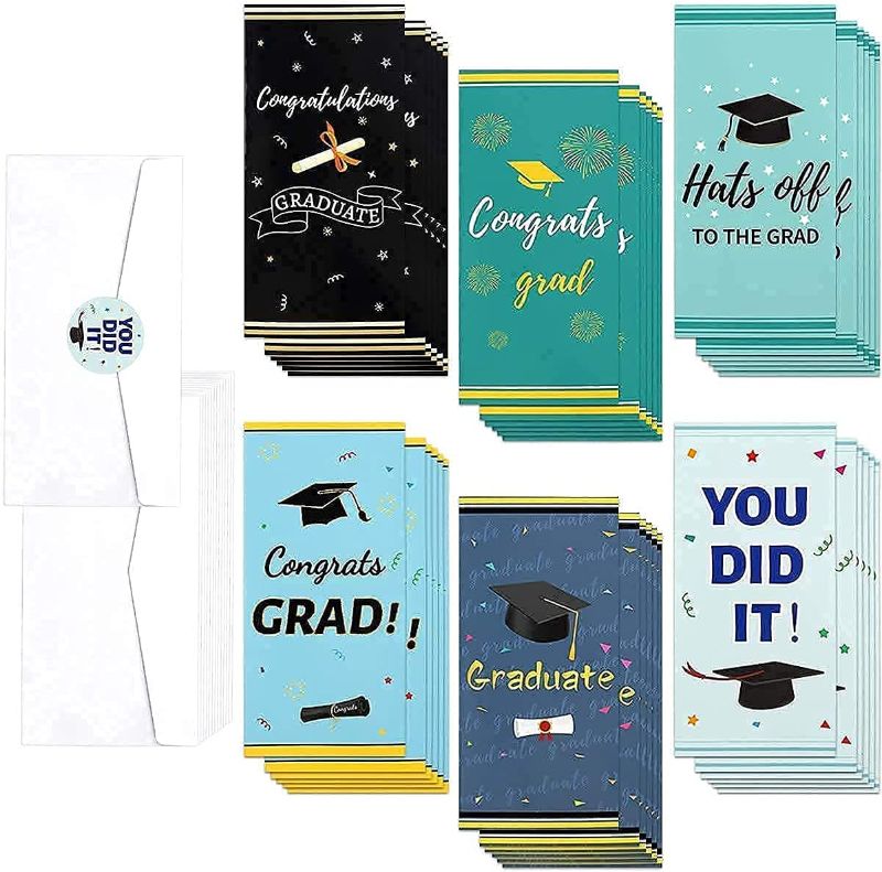 Photo 1 of 36Pcs Graduation Money Holders Graduation Gift Cards with Envelopes 2021 Greeting Cards

