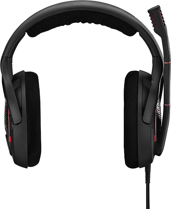 Photo 1 of Sennheiser GAME ONE Gaming Headset, Open Acoustic, Noise-canceling mic, Flip-To-Mute, XXL plush velvet ear pads, compatible with PC, Mac, Xbox One, PS4, Nintendo Switch, and Smartphone - Black.