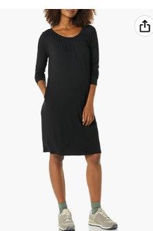 Photo 1 of Amazon Essentials Women's Gathered Neckline Maternity Dress SIZE S --- FACTORY SEALED -----
